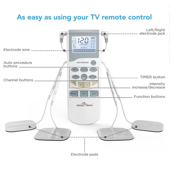 Easy@Home Professional Grade TENS Unit Pulse Muscle Stimulator Massager - Picture 2 of 12